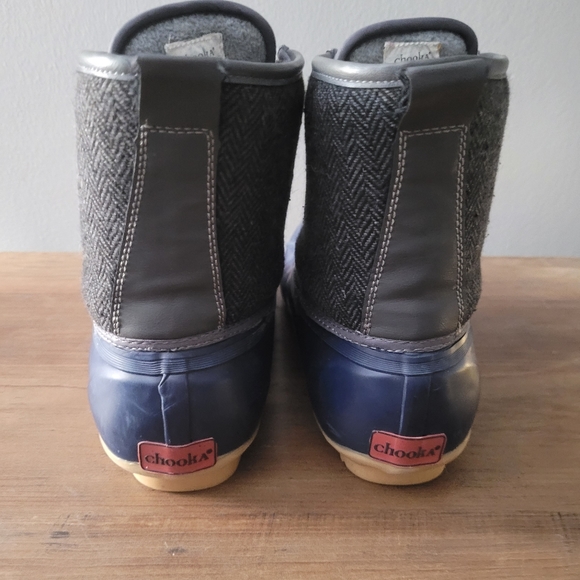 Chooka Eastlake Herringbone Gray Quilted Duck Boots Winter Sz 11 - Picture 4 of 12